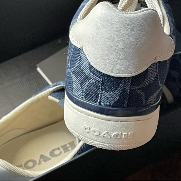 Coach Denim Signature Jacquard Lowtop Sneakers Navy Blue size 9 - Picture 11 of 11